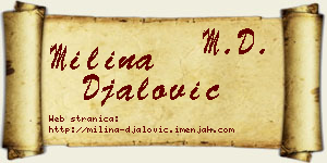 Milina Đalović vizit kartica